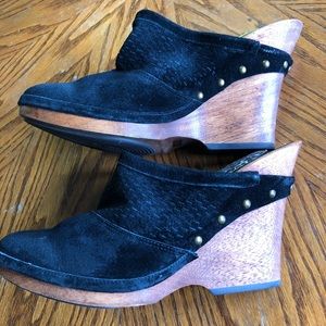 Michael Kors black suede mules